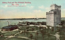 Cartão postal NY New York City Battery Park New Whitehall Bldg publicado 1912 PC L5862, usado comprar usado  Enviando para Brazil