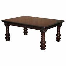 Usado, CIRCA 1880 CAOBA MACIZA EXTENSIBLE MESA DE COMEDOR CABEZA DE LEÓN TALLADA 176CM -305CM segunda mano  Embacar hacia Argentina