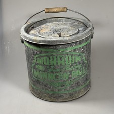 Balde de isca de metal galvanizado vintage Mohawk flutuante parede dupla comprar usado  Enviando para Brazil