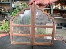 Janela de parede antiga de madeira artesanal em forma de arco vidro indiano comprar usado  Enviando para Brazil