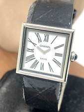 Relógio feminino Chanel Medemoiselle quartzo suíço 23 mm tanque quadrado mostrador branco romano comprar usado  Enviando para Brazil
