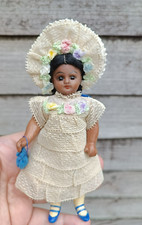Usado, Linda mignonette rara antiga miniatura mulata 5" (13cm) P & H (?) Boneca comprar usado  Enviando para Brazil