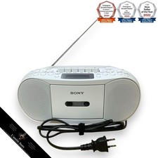 Gravador de cassete Sony CFD-S70 branco estéreo CD player rádio AM/FM Boombox CFDS70 comprar usado  Enviando para Brazil