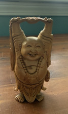 Laughing buddha wooden for sale  Wake Forest