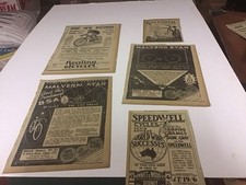 Usado, Coleção de 6 anúncios antigos de bicicletas Malvern Star Speedwell etc década de 1920 década de 1930 comprar usado  Enviando para Brazil