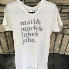 Camiseta The Light Blonde Matthew Matt Mark Luke John Christian Bíblia Pequena XS comprar usado  Enviando para Brazil