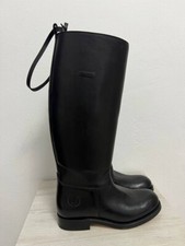 Botas altas de motociclista francesas em relevo couro alta Goodyear soldada EUR 40L EUA 7,5 moto comprar usado  Enviando para Brazil