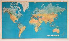 Affiche carte planisphère d'occasion  La Courtine