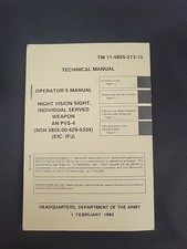 Army Monocular Night Vision Operator Manual TM 11-5855-213-10 February 1993 comprar usado Army Monocular Night Vision Operator Manual TM 11-5855-213-10 February 1993 comprar usado  Enviando para Brazil