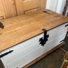 Wooden rustic ottoman for sale  MANSFIELD