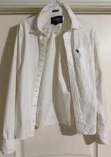 Camisa Oxford Abercrombie and Fitch branca abotoada comprar usado  Enviando para Brazil