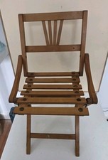 Cadeira Infantil - Cadeira Infantil Vintage Dobrável de Madeira Ripada Meio Século comprar usado  Enviando para Brazil