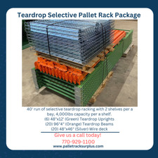 Teardrop selective pallet for sale  Conyers