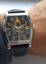 Relógio automático masculino Orient titânio mostrador preto dia/data comprar usado Relógio automático masculino Orient titânio mostrador preto dia/data comprar usado  Enviando para Brazil