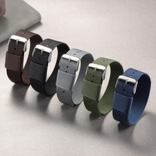 Pulseiras masculinas de lona de náilon de alta densidade 18 20 22 mm comprar usado  Enviando para Brazil