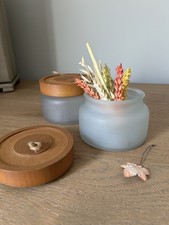 Frosted glass jars for sale  CARDIFF