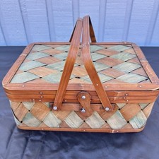 Vintage woven wood for sale  West Linn