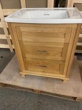 oak bathroom basin unit for sale  WALSALL