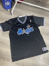 CAMISA/CAMISA DE BASQUETE VINTAGE ANOS 90 CAMPEÃO ORLANDO MAGIC AQUECIMENTO/TIRO TAMANHO XL comprar usado  Enviando para Brazil