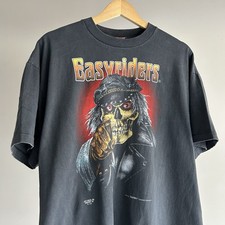 Usado, Camiseta Harley Davidson Vintage REIMPRESSÃO 3D Emblema Easyriders Skull Flame GG comprar usado  Enviando para Brazil