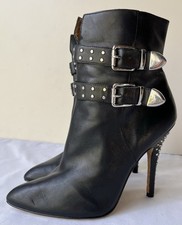 black studded ankle boots for sale  RETFORD