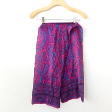Usado, Boho Paisley Silk Scarf Purple Neckerchief Turban Summery LIZ CLAIBORNE 11x52 comprar usado  Enviando para Brazil