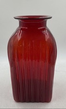 Red ribbed glass for sale  Minneapolis