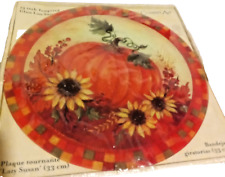 Balcão de girassol abóbora arte preguiçosa Susan 13 pol. Decoração de mesa de vidro temperado comprar usado  Enviando para Brazil