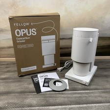 Molinillo de café Williams Sonoma Fellow Opus rebabas cónicas blanco rayado usado leer segunda mano  Embacar hacia Mexico