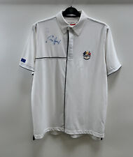 Camisa polo Ryder Cup 2010 equipe europeia assinada adultos média Glenmuir C630, usado comprar usado  Enviando para Brazil
