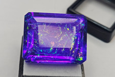 Ópalo de fuego monarca natural corte esmeralda 71,10 quilates piedra preciosa suelta certificada FR-551 segunda mano  Embacar hacia Mexico