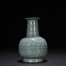 Vaso de rachadura de gelo 8" porcelana antiga canção dinastia forno guan esmalte ciano comprar usado  Enviando para Brazil