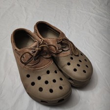 Crocs brown leather for sale  Hudson