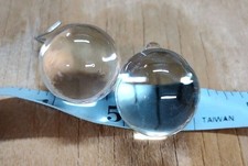 Dois lustres vintage de vidro cristal transparente 1" de diâmetro (1,5" L) redondo bola gota novo em folha comprar usado  Enviando para Brazil