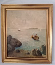 Scorcio marino dipinto usato  Roma