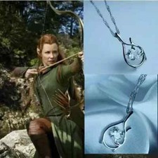 Senhor dos Anéis Hobbit Elf Tauriel Pingente Colar de Prata Cristal  comprar usado  Enviando para Brazil