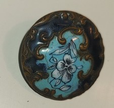Ancien bouton emaillé d'occasion  Bar-le-Duc