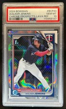 2024 Bowman Walker Jenkins Chrome refrator de lava 1º #/399 gêmeos PSA 10, usado comprar usado  Enviando para Brazil