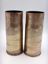 Paire douilles obus d'occasion  Ferrière-la-Grande