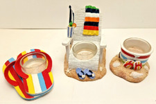 Cadeira de praia náutica Yankee Candle 3 suporte para luz de chá chinelos concha comprar usado  Enviando para Brazil