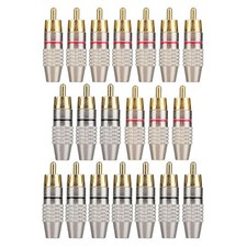 Conector alto-falante adaptador cabo áudio vídeo plugue macho RCA anticorrosivo comprar usado  Enviando para Brazil