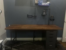 industrial walnut desk for sale  Brooklyn