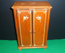 BONECA GUARDA-ROUPA MADEIRA QUARTO MÓVEIS ROUPAS ARMÁRIO ARMAZENAMENTO DÉCADA DE 1950 10,5, usado comprar usado  Enviando para Brazil