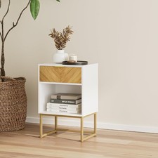white bedside cabinets for sale  SALFORD