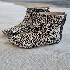 Botas de tornozelo Zara branco preto cabelo de bezerro tamanho 39/8.5 branco estampa animal comprar usado  Enviando para Brazil