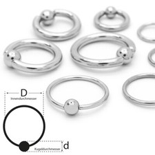 Piercingring klemmkugelring ca gebraucht kaufen  Dresden