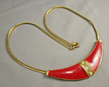 Collana smalto rosso usato  Roma