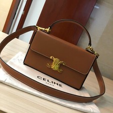 Celine brown cowhide leather women's bag comprar usado  Enviando para Brazil