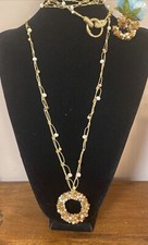 Collana orecchini artigianali usato  Bergamo