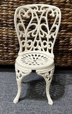 Cadeira de boneca vintage de ferro fundido para jardim suporte de planta display de boneca 13,5” de altura comprar usado  Enviando para Brazil